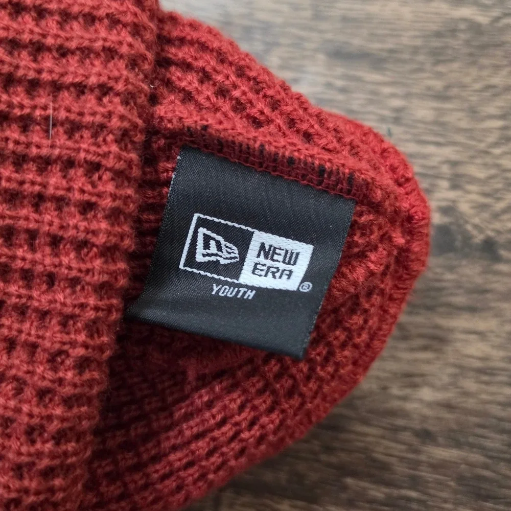 NEW ERA Beanie Youth OSFM Crimson Alabama Crimson Tide Waffle Knit Cuffed Hat